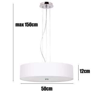 Lampa wisząca RING śnieżno biała 5xE27