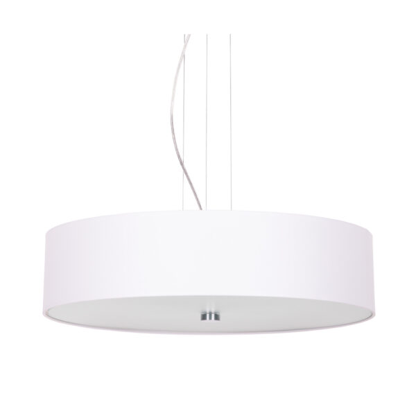 Lampa wisząca RING śnieżno biała z abażurem