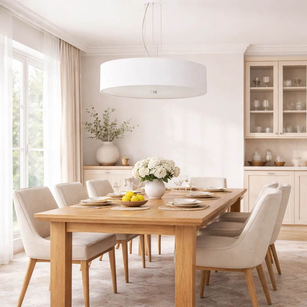 Lampa wisząca RING śnieżno biała 5xE27