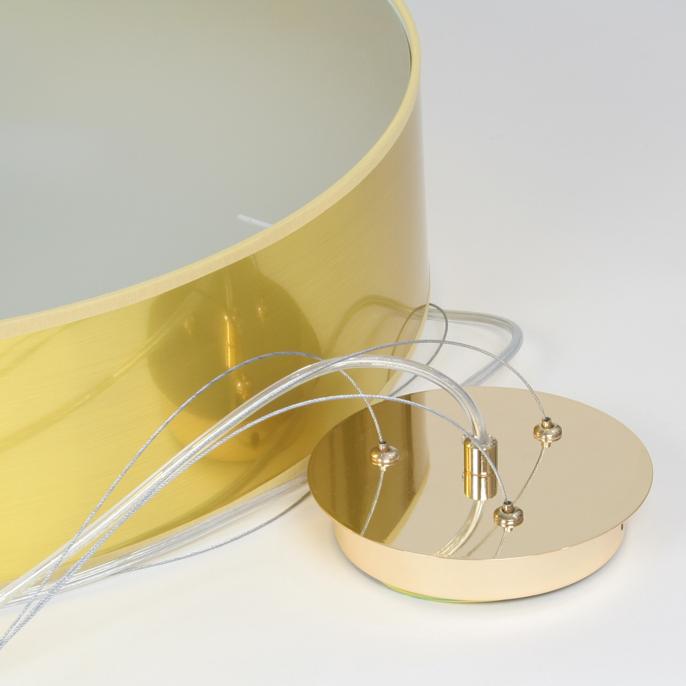 Lampa RING ze złotym abażurem