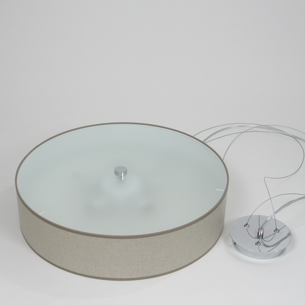 Lampa RING abażur struktura lnu