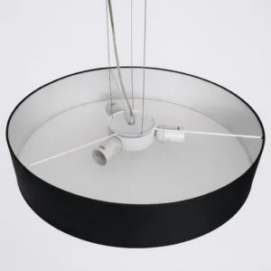 Lampa SOHO wisząca czarna z abażurem elegancka