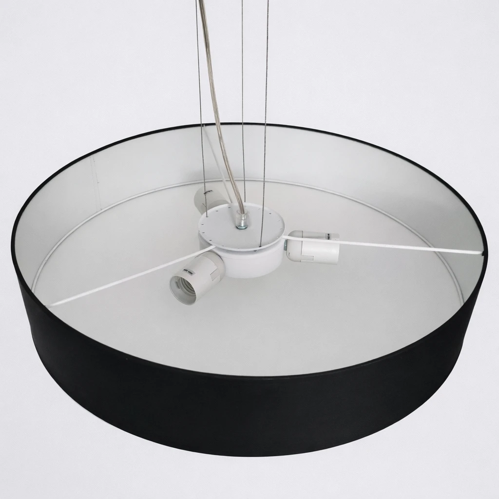 Lampa SOHO wisząca czarna z abażurem elegancka