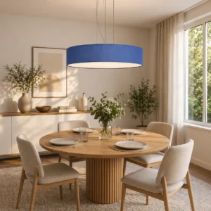 Sufitowa wisząca lampa SOHO niebieska salon jadania