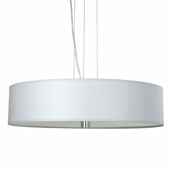 Wisząca lampa do jadalni jasno szara z abażurem Ring