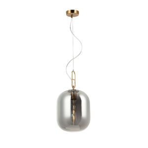 Lampa wisząca nad stół złota i grafitowa E27 BIANCA glamour