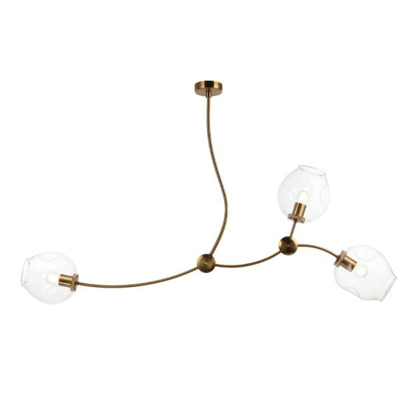 Lampa sufitowa Adamo nad wyspę do jadalni złota led