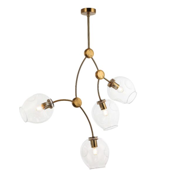 Wisząca lampa sufitowa Adamo 4xE27 złota led