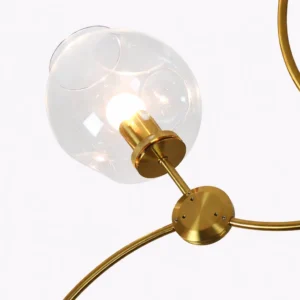 Lampa sufitowa Adamo nad wyspę do jadalni złota led