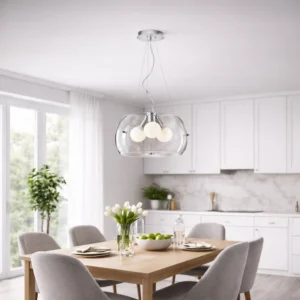 Lampa Andromeda sufitowa wisząca przezroczysta kula led