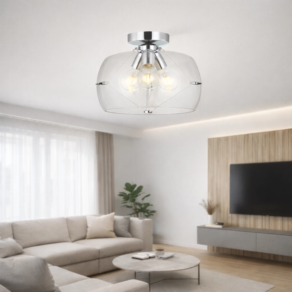 Lampa sufitowa Andromeda przezroczysta kula