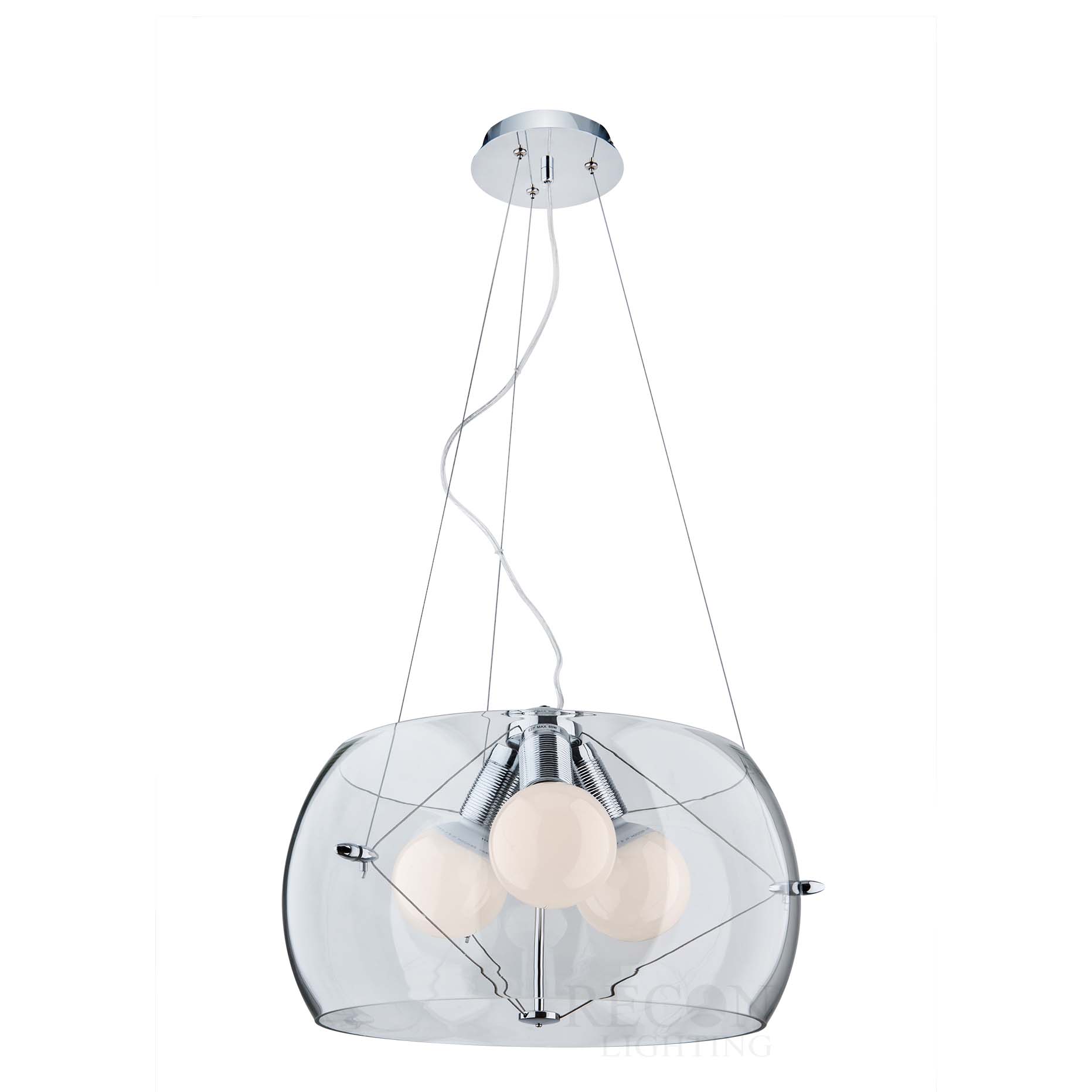 Lampa Andromeda sufitowa wisząca przezroczysta kula