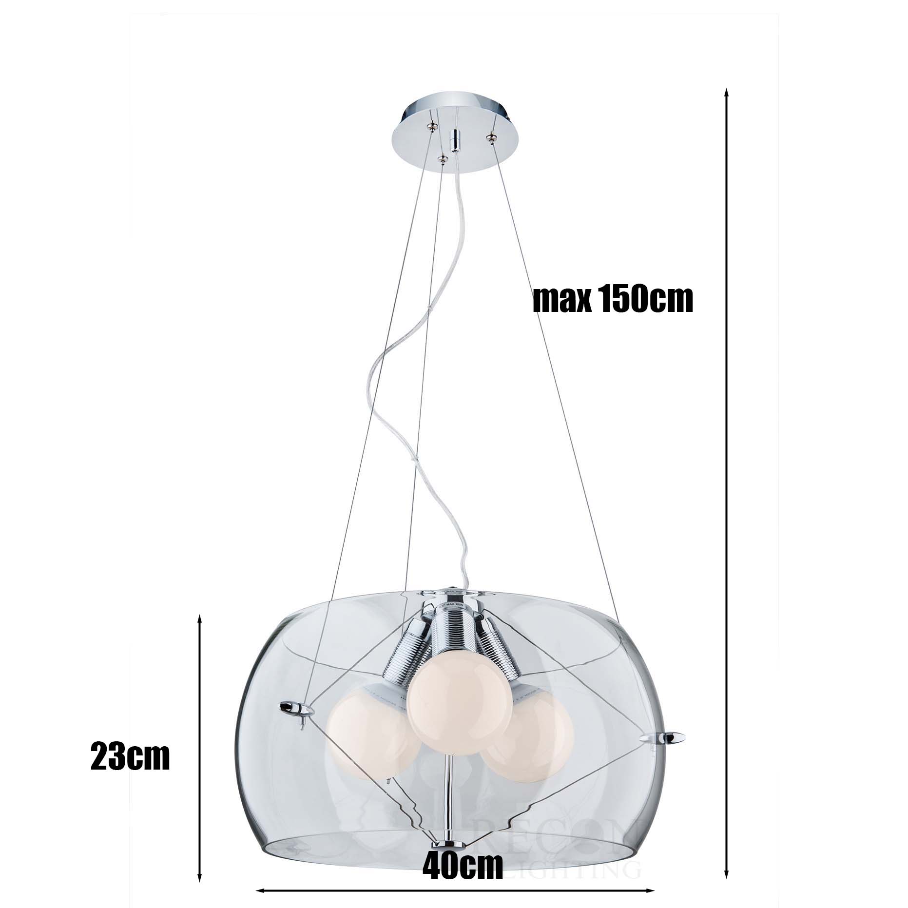 Lampa Andromeda sufitowa wisząca przezroczysta kula