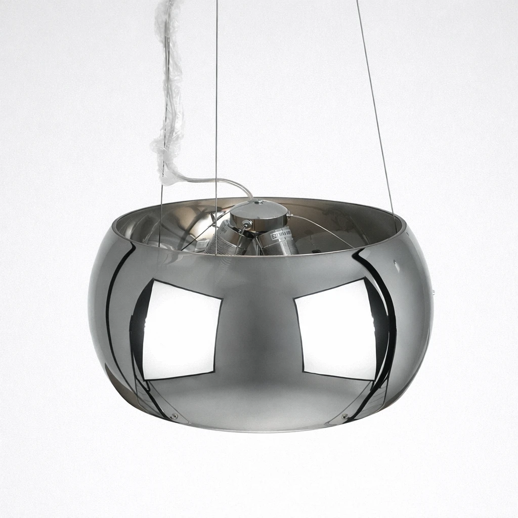 Lampa glamour srebrna owalna Andromeda 3xE27