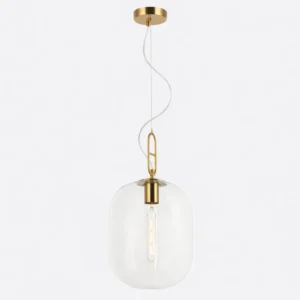 Lampa wisząca złota z dużym kloszem Bianca