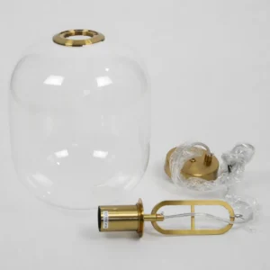 Lampa wisząca złota z dużym kloszem Bianca