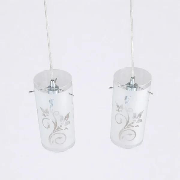 Lampa wisząca na linkach 2 led Fancy mleczne klosze