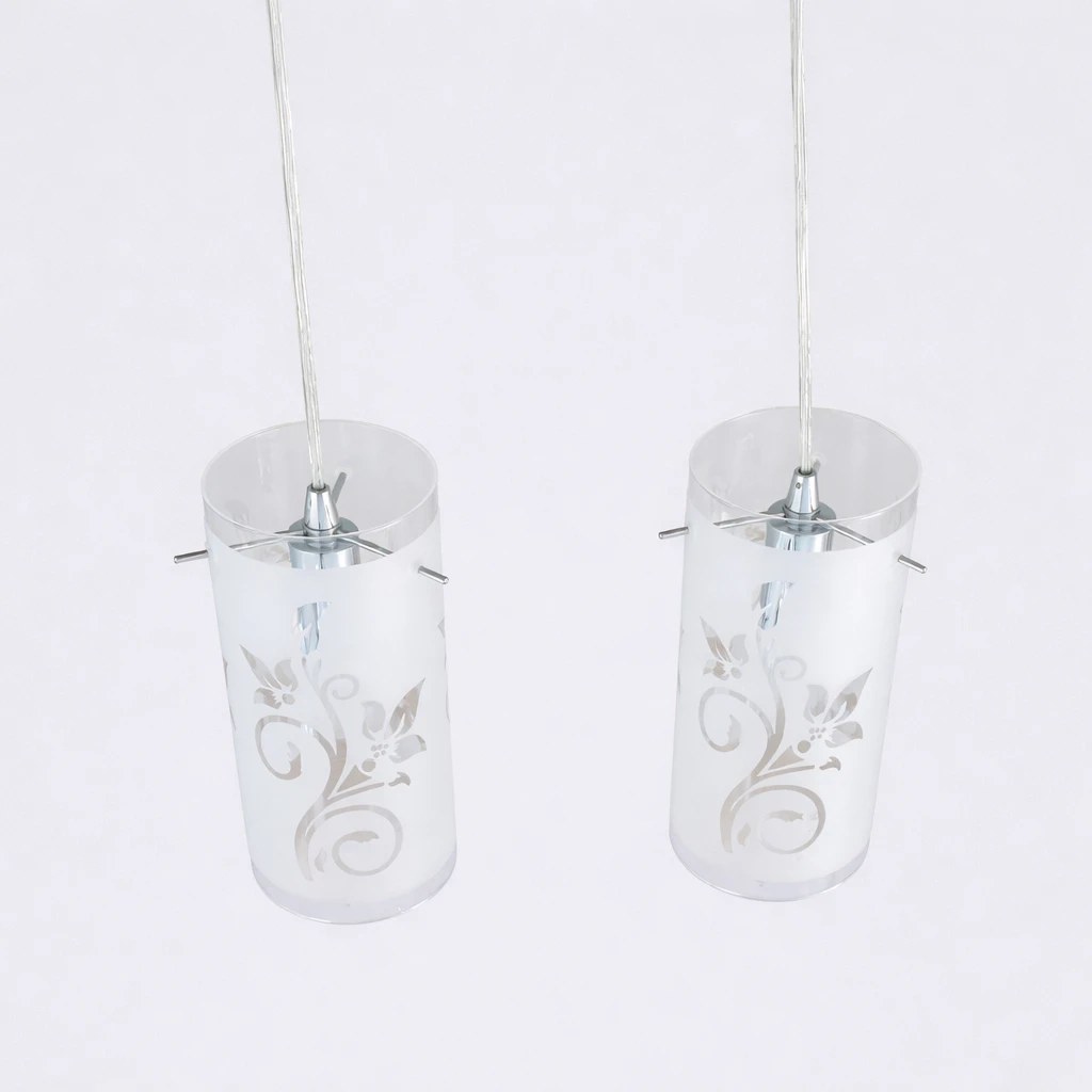 Lampa wisząca na linkach 2 led Fancy mleczne klosze