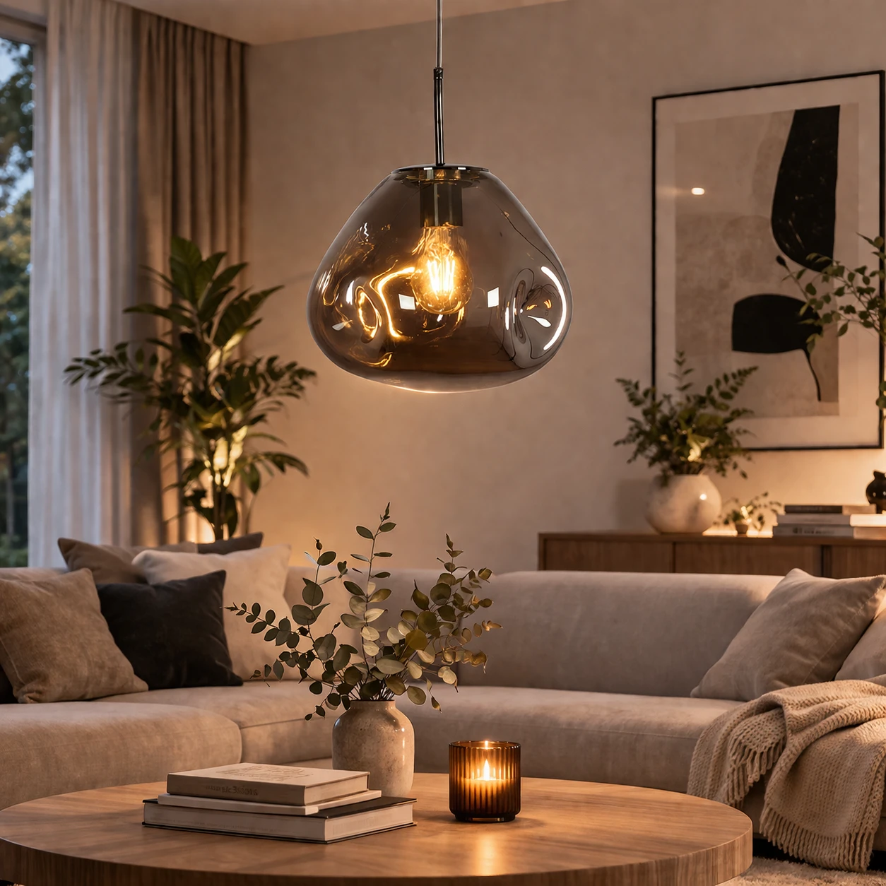 Wisząca lampa z efektowna Olivia