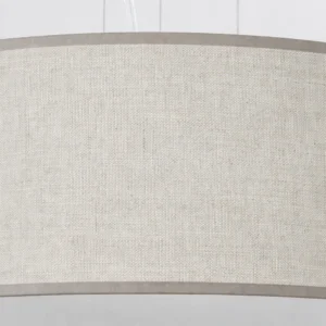 Lampa sufitowa wisząca beżowa z abażurem