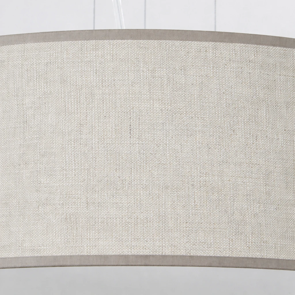 Lampa sufitowa wisząca beżowa z abażurem