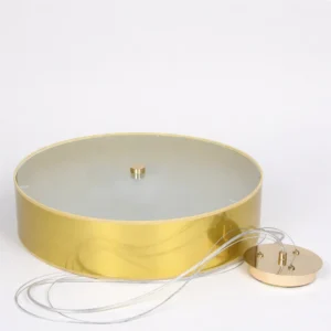 Lampa RING wisząca złoty abażur do salonu