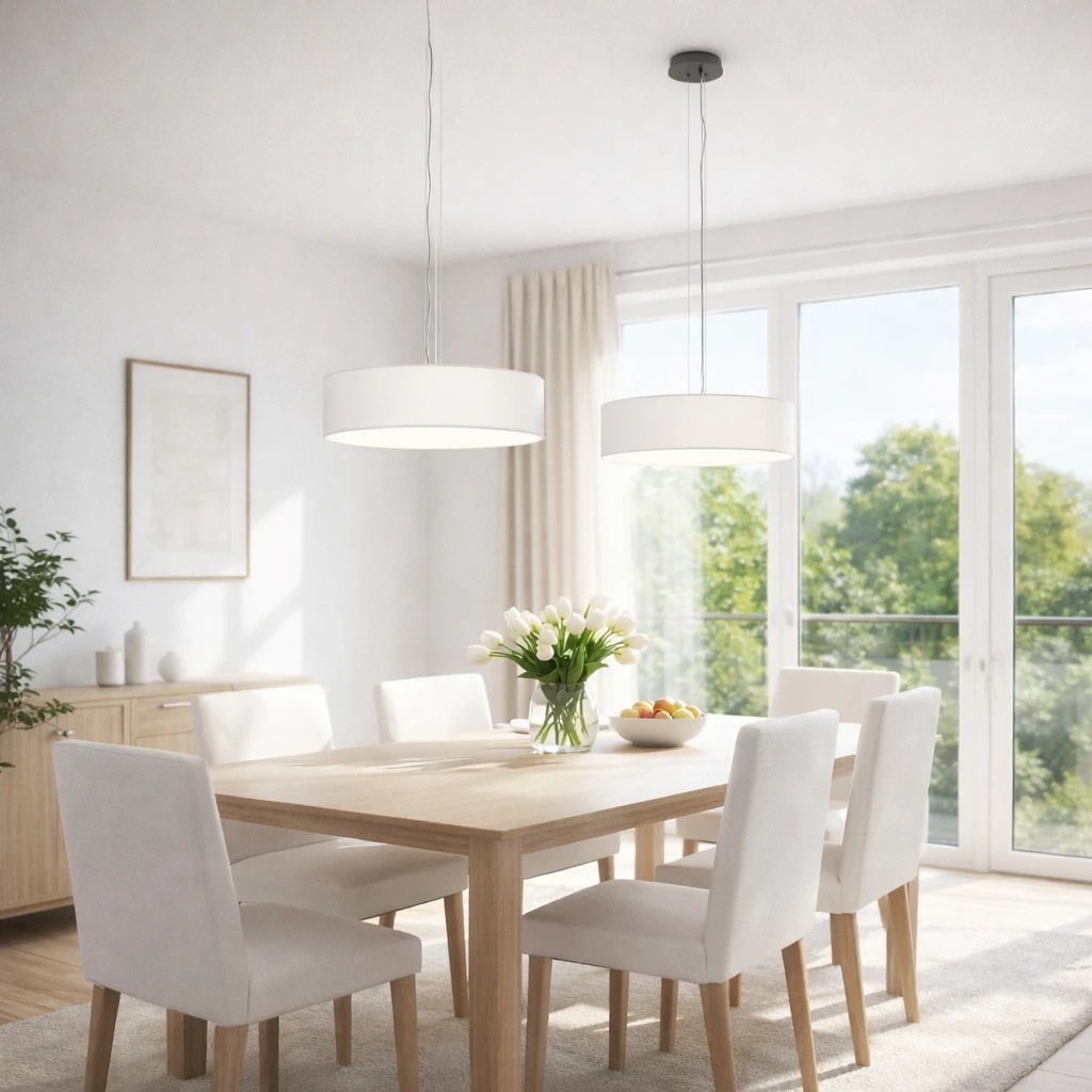 Lampa wisząca sufitowa Soho biała do jadalni