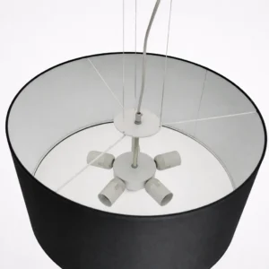 Wisząca lampa Vega czarna duża elegancka do salonu 50cm