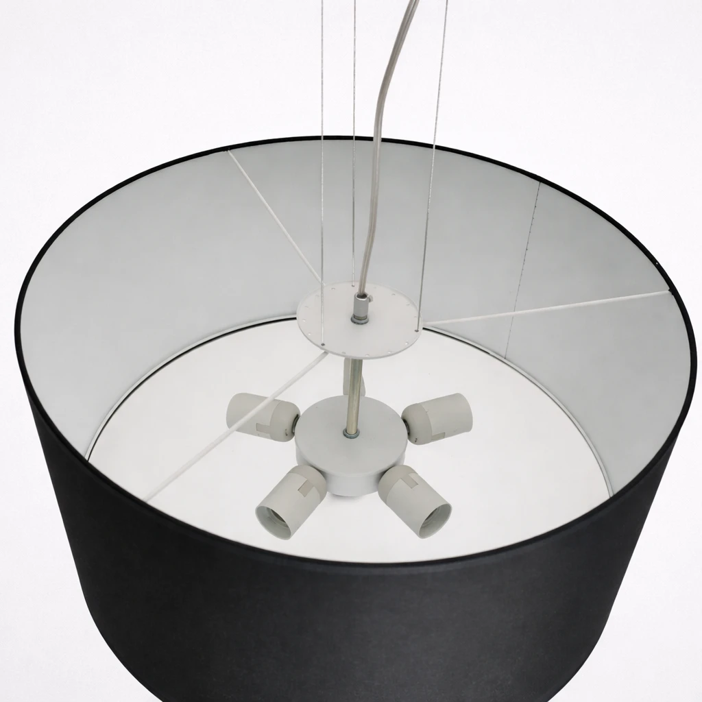 Wisząca lampa Vega czarna duża elegancka do salonu 50cm
