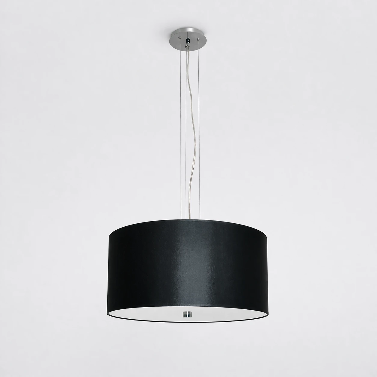 Wisząca lampa Vega czarna duża elegancka do salonu 50cm