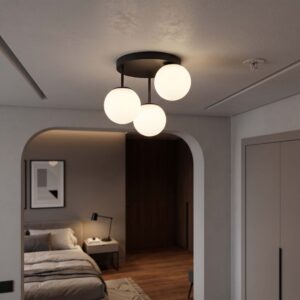 Lampa sufitowa Aurelia 3xE27 led czarna kule