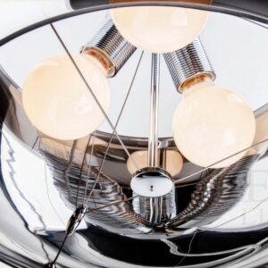 Lampa glamour srebrna owalna Andromeda 3xE27