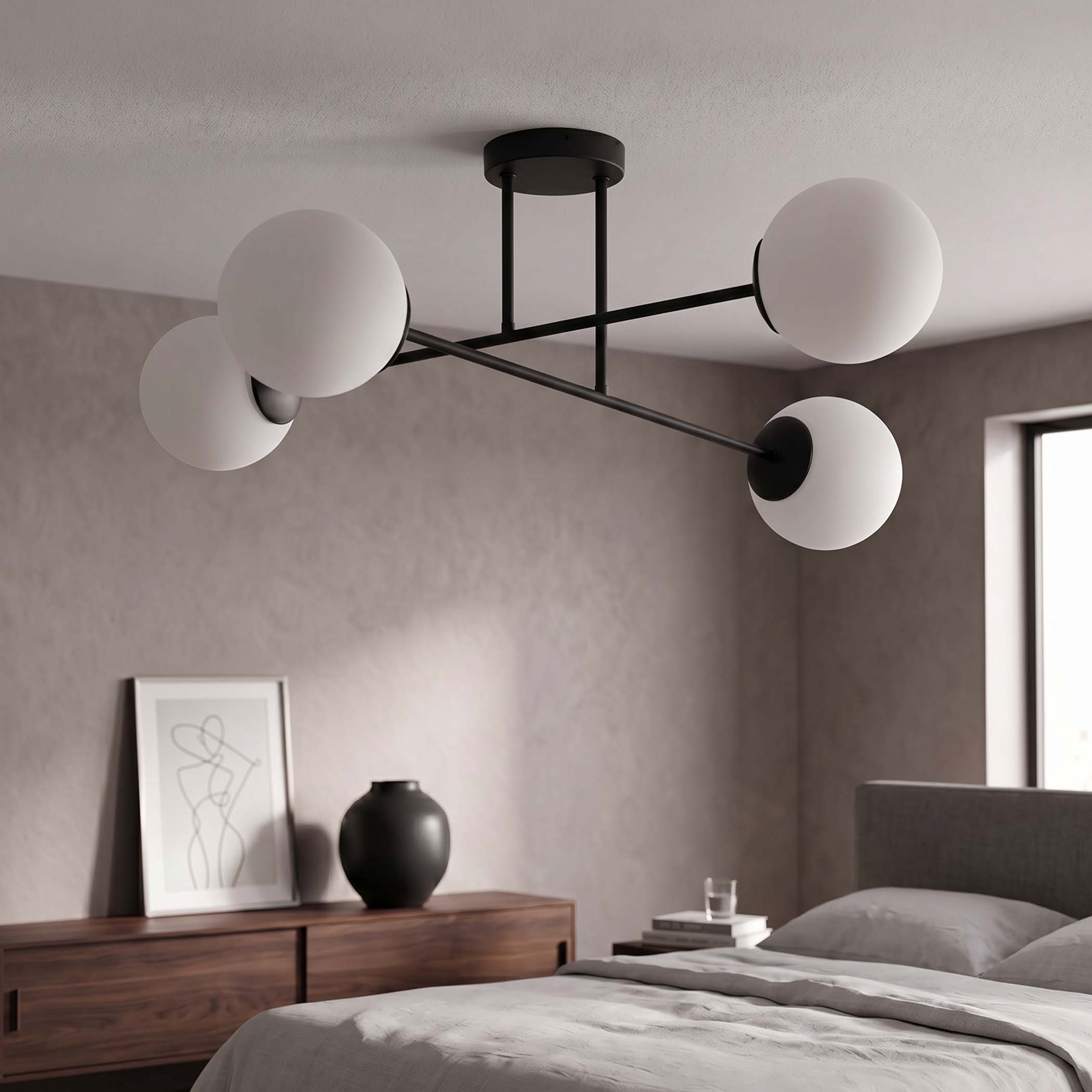 Lampa sufitowa Aurelia 4 czarna